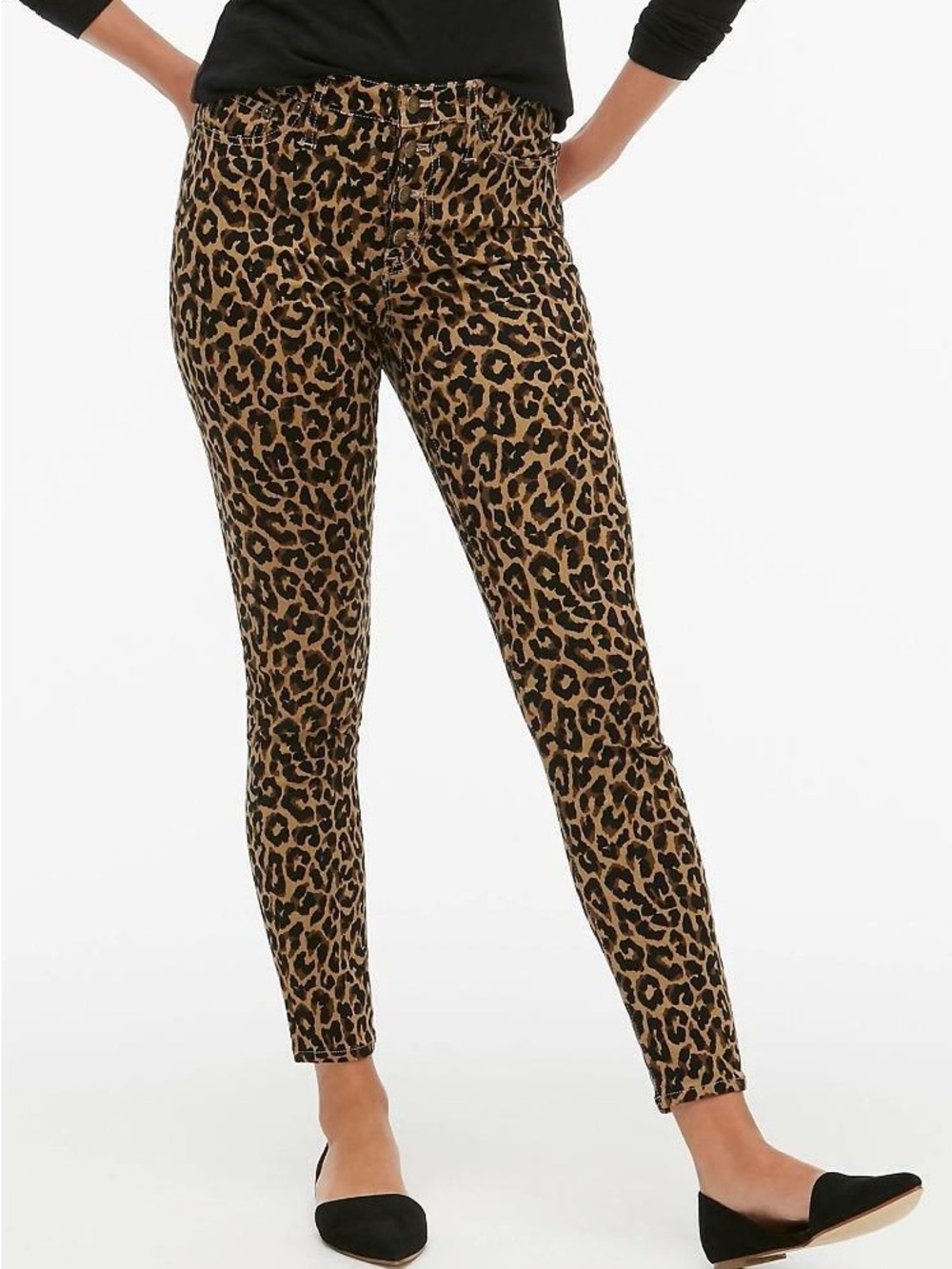 J. CREW Factory Leopard Print Skinny Jeans